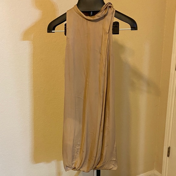 Zara Dresses & Skirts - Zara One Shoulder Beige Dress